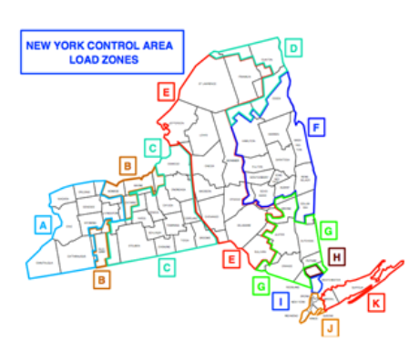 New york commentary June 2019 new control area load zones chart