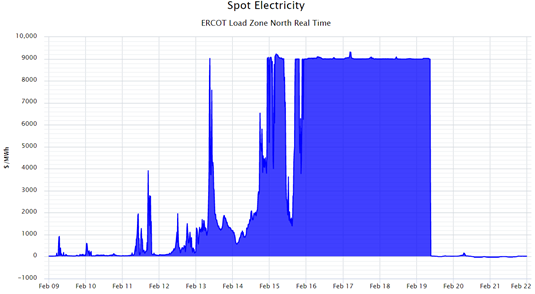 Spot Electricity ERCOT Load Zone