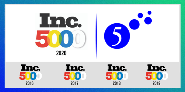 For the 5th Consecutive Year, 5 Appears on the INC. 5000