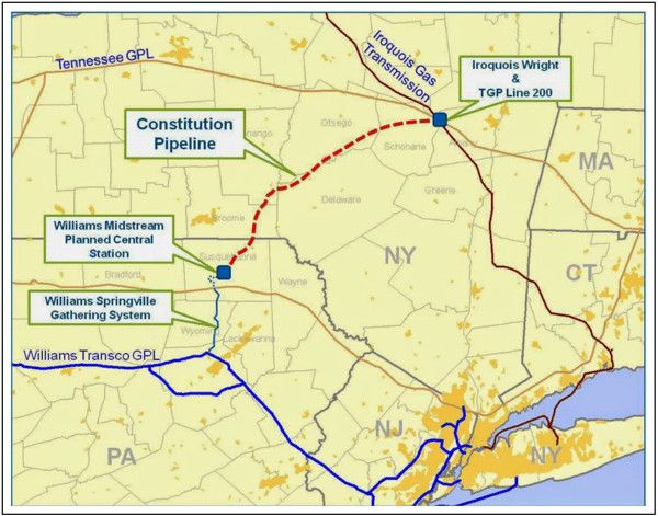 Map of Constitution Pipeline